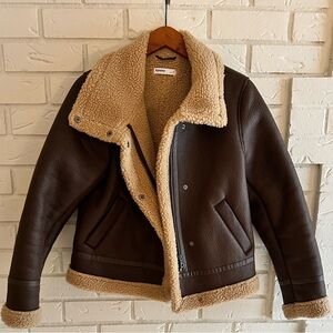 SONOMA Goods for Life Shearling Aviator Bomber Jacket